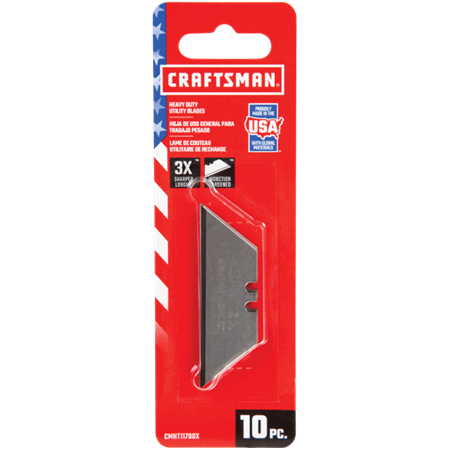 Repuesto Craftsman para cutter trabajo pesado hoja trapezoide 10 unidades