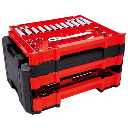 Set Maletín Craftsman 230 Piezas 1-4 pulgadas-3-8 pulgadas-1-2 pulgadas