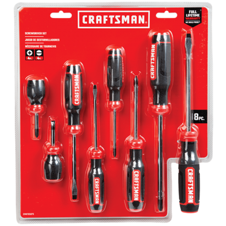Juego de 8 destornilladores Craftsman combinados bi-material